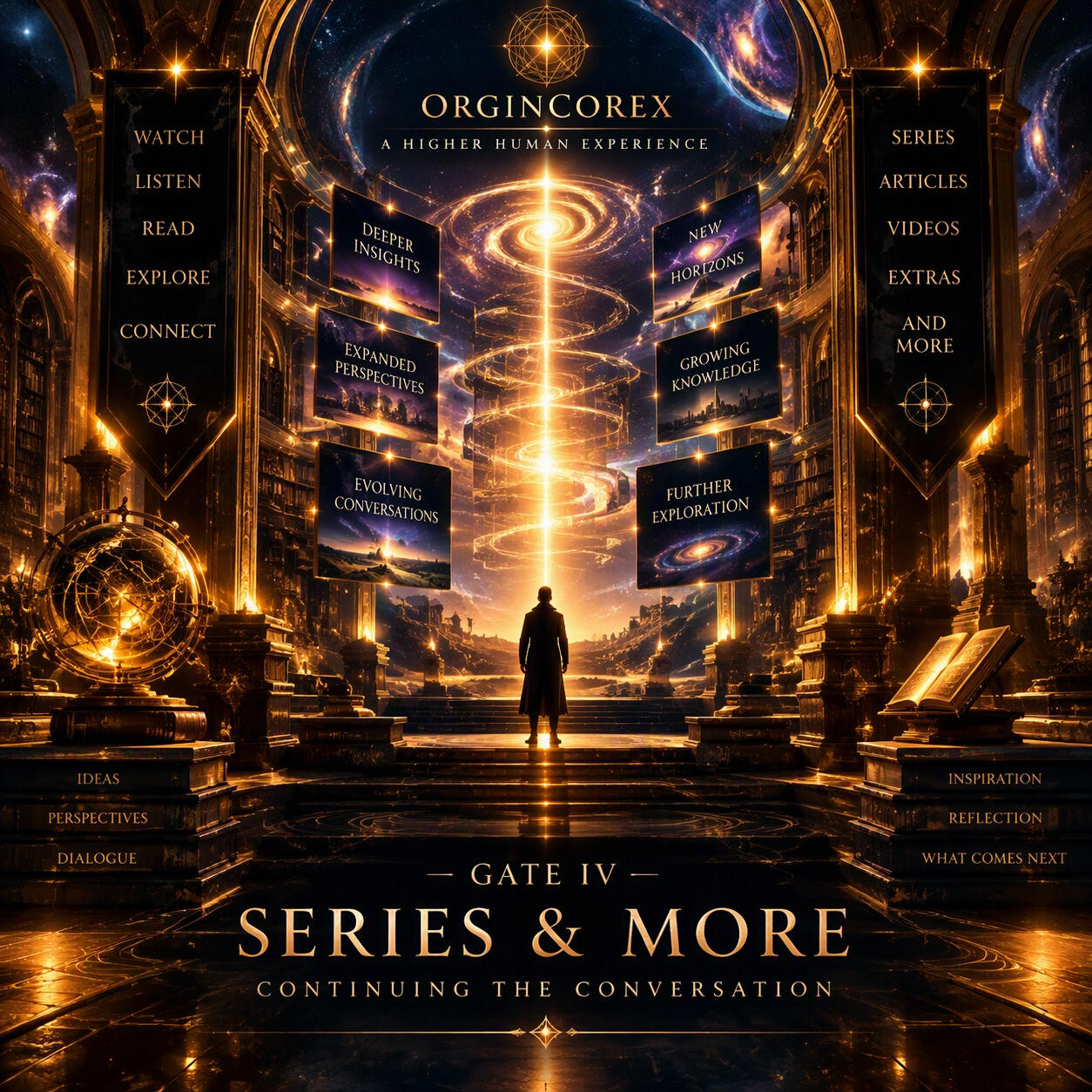 Gate IV – Series & More by OrginCoreX, a cosmic gateway to evolving series, perspectives and deeper exploration.